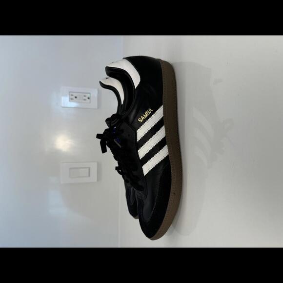 Mens Adidas Samba OG Black and White Leather Shoes Mens Size 8.5 Womens 10.5 - Picture 3 of 6